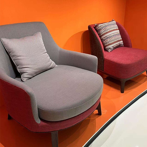 Fabric accent chair pair for hotel villa project 