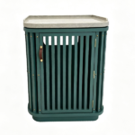 Green accordion side cabinet, hotel storage cabinet, MUGO custom furniture
