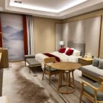 Marriott style five‑star hotel guestroom custom bedroom FF&E furniture