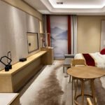 Marriott guestroom wardrobe and TV cabinet hotel FF&E woodwork